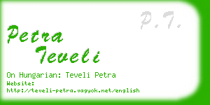 petra teveli business card